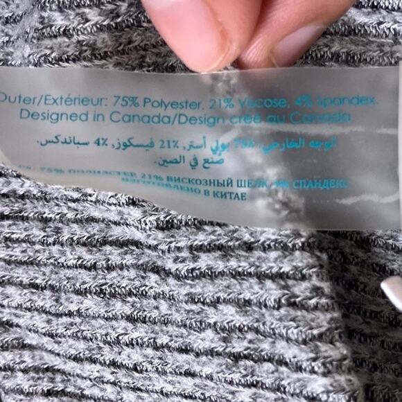 Tropik Womens Sweater Charcoal Ribbed Boat Neck Long Sleeve Knit Stretch Large - Picture 7 of 12